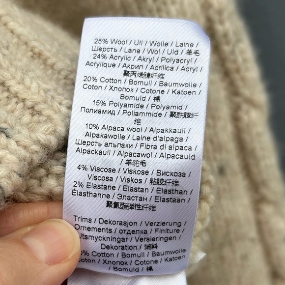 Ganni Wool Alpaca Blend Poplin Collar Sweater, size XS - Picture 15 of 15